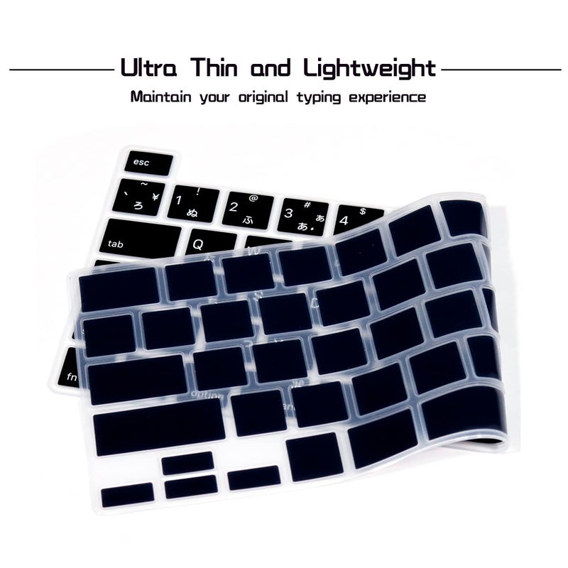HRH Ultra Thin Japanese Language Silicone Keyboard Cover Skin for MacBook Pro 13 inch 2020(Model A2289/A2251/A2338 M1 Chip) and for MacBook Pro 16" 2019 (Model A2141) Accessories - Image 3